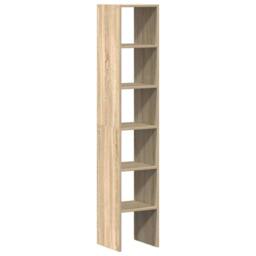 Berkfield Home Bookcases 2 pcs Stackable Sonoma Oak 30x30x80 cm Engineered Wood in Brown - Size: 30 x 30 x 80 cm - thumbnail 1
