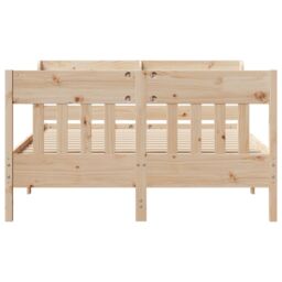 Berkfield Home Bed Frame without Mattress 160x200 cm Solid Wood Pine in Brown - thumbnail 4