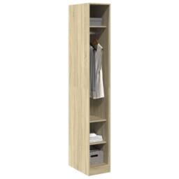 Berkfield Home Wardrobe Sonoma Oak 30x50x200 cm Engineered Wood in Tan - Size: 30 x 50 x 200 cm - thumbnail 3