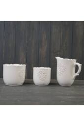 KDMD White Ceramic Jug Heart Design - thumbnail 2