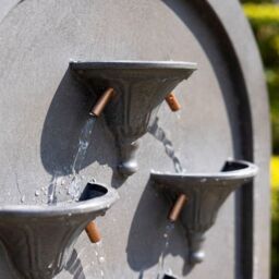 Primrose Obidos Tiered Cascading Zinc Water Feature 109cm in Grey - thumbnail 5