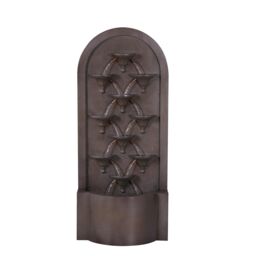 Primrose Obidos Tiered Cascading Zinc Water Feature 109cm in Grey - thumbnail 6