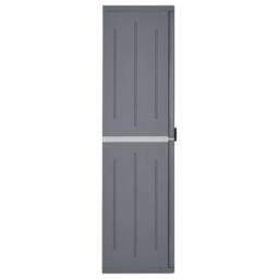 Berkfield Home Garden Storage Cabinet Grey 65x45x172 cm PP Rattan - Size: 65 x 45 x 172 cm