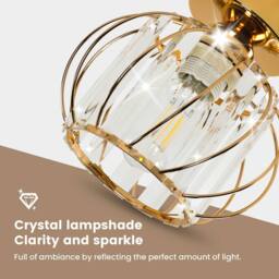Pheashine Gold 18cm Crystal Cage Ceiling Light E27 Modern Mini Chandelier - thumbnail 3