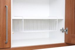 Orsina White Under Shelf Large Storage Basket, Space-Saving Metal Organizer For Kitchen Or Pantry Shelves, Wire - thumbnail 2