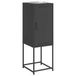 Berkfield Home Highboard Black 36x39x107 cm Steel - Size: 36 x 39 x 107 cm - thumbnail 4