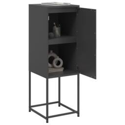 Berkfield Home Highboard Black 36x39x107 cm Steel - Size: 36 x 39 x 107 cm - thumbnail 5