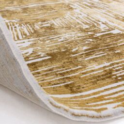The Rug Shop UK Gold Modern Easy to clean Machine Made Striped Area Rug - Size: 200 cm x 290 cm - thumbnail 5