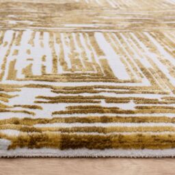 The Rug Shop UK Gold Modern Easy to clean Machine Made Striped Area Rug - Size: 200 cm x 290 cm - thumbnail 7