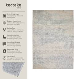 tectake Washable Rug Dalia 120 X 170 Cm - Beige - Size: 120 cm x 170 cm - thumbnail 2