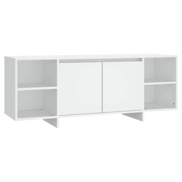 Berkfield Home TV Cabinet White 130x35x50 cm Engineered Wood - Size: 130 x 35 x 50 cm - image 1