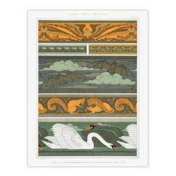 Artery8 Maurice Pillard Verneuil Framed Wall Art Birds Bats Squirrels Swans in Green - Size: A4 - thumbnail 3