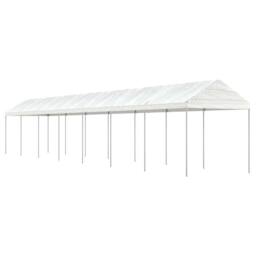 Berkfield Home Gazebo with Roof White 15.61x2.28x2.69 m Polyethylene - thumbnail 2