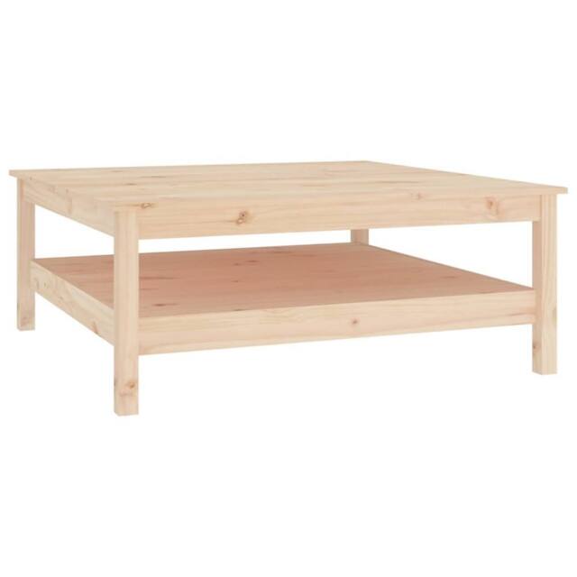 Berkfield Home Coffee Table 100x100x40 cm Solid Wood Pine in Light Tan - Size: 100 x 100 x 40 cm - image 1