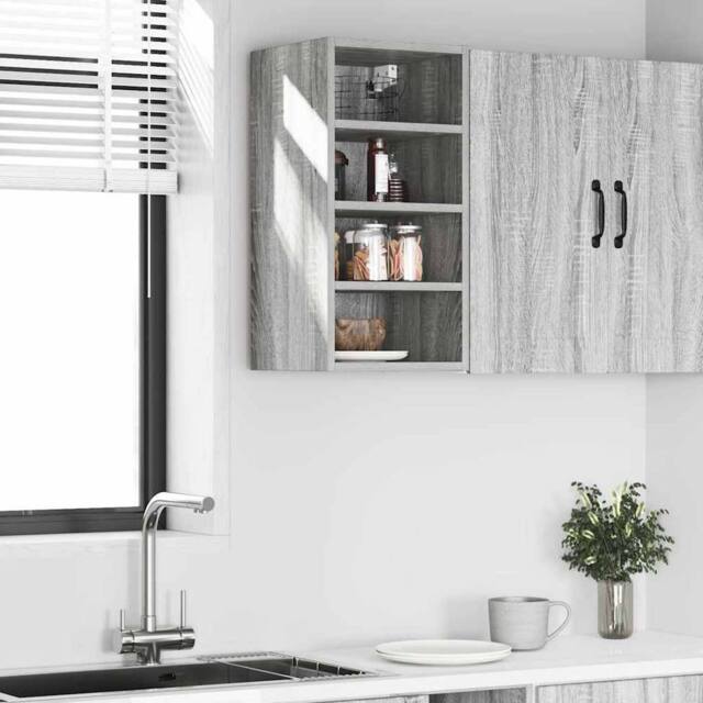 Berkfield Home Hanging Cabinet Grey Sonoma 30x29.5x60 cm Engineered Wood - image 1
