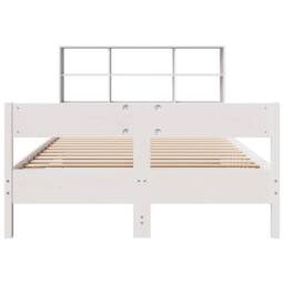 Berkfield Home Bookcase Bed without Mattress White 160x200cm Solid Wood Pine - Size: 160x200 cm - thumbnail 4