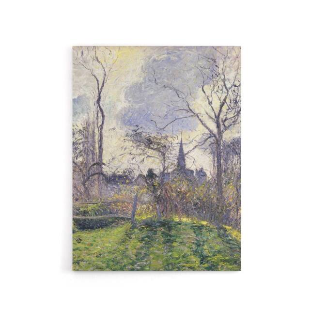 "Artery8 The Bell Tower of Bazincourt Pissarro Canvas Wall Art Print - Size: W18"" x H24""" - image 1