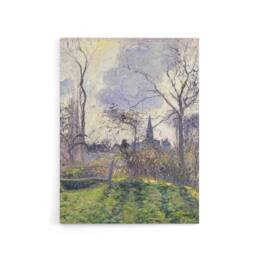 "Artery8 The Bell Tower of Bazincourt Pissarro Canvas Wall Art Print - Size: W18"" x H24""" - thumbnail 1