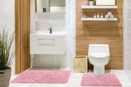 New Edge Blinds Tumble Twist Collection Pure Cotton 2pc Bath set in Pink - Size: 50 cm x 80 cm