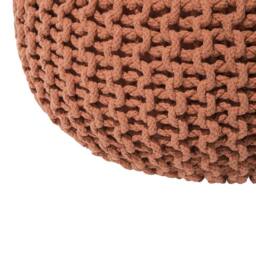 Wyld and Coco Copper Knit Pouffe Ottoman 50 x 35 cm EPS Beads Filling - thumbnail 5