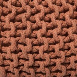 Wyld and Coco Copper Knit Pouffe Ottoman 50 x 35 cm EPS Beads Filling - thumbnail 6
