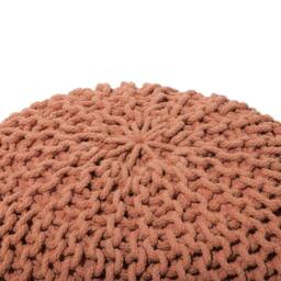 Wyld and Coco Copper Knit Pouffe Ottoman 50 x 35 cm EPS Beads Filling - thumbnail 4