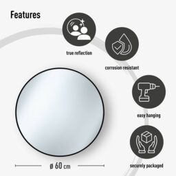 nielsen Jaron Round Aluminium Wall Mirror 60cm in Gold - thumbnail 4