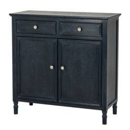 Lemon Pavilion Furniture and Decor Contour Collection 2 Drawer 2 Door Sideboard - L35xW80xH80 cm - Black in Dark Navy - thumbnail 1