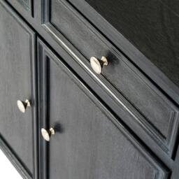 Lemon Pavilion Furniture and Decor Contour Collection 2 Drawer 2 Door Sideboard - L35xW80xH80 cm - Black in Dark Navy - thumbnail 3