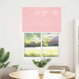 Berkfield Home Pleated Blind Pink 85x100 cm Fabric Width 84.4 cm Polyester - thumbnail 1