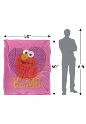 Sesame Street Patterned Elmo Heart Silky Touch Super Soft Throw Blanket 152 X 127 cm in White - thumbnail 5