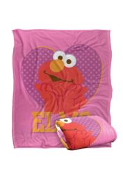 Sesame Street Patterned Elmo Heart Silky Touch Super Soft Throw Blanket 152 X 127 cm in White - thumbnail 2