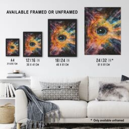 "Artery8 The Eye of God Universe Starscape Concept Art Framed Art Print - Size: W12"" x H16""" - thumbnail 3