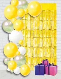 Netagon Metallic Tinsel Curtain 2.5M x 1M Gold - thumbnail 6