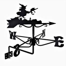 Buttercup Farm Mini Witch Weathervane - Steel - L38 x W38 x H43.5 cm - Black - thumbnail 1