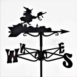 Buttercup Farm Mini Witch Weathervane - Steel - L38 x W38 x H43.5 cm - Black - thumbnail 2