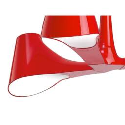 Netlighting Ora Telescopic Convertible To Semi Flush 3 Light E27 Gloss Red Chrome - thumbnail 6