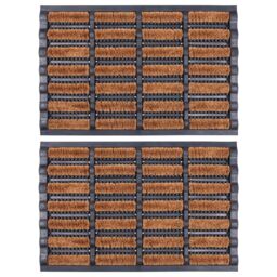 Nicola Spring Heavy Duty Scraper Door Mat - 60 x 40cm - Set of 2 - Size: 40 cm x 60 cm - thumbnail 1
