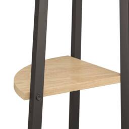 Berkfield Home 4-Tier Corner Shelf Light Brown & Black 45.5x31.5x150 cm - thumbnail 7