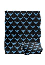 DC Comics Batman Nightwing Logo Pattern Blanket 152 x 127 cm in White - thumbnail 2