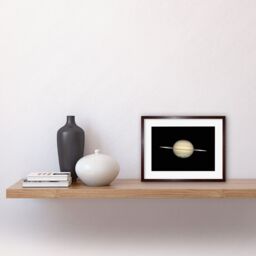 Artery8 Wall Art Print Hubble Space Astronomy Four Moon Transit Around Parent Planet Saturn Ring Plane Crossing w/ Titan Minas Dione Enceladus - thumbnail 2