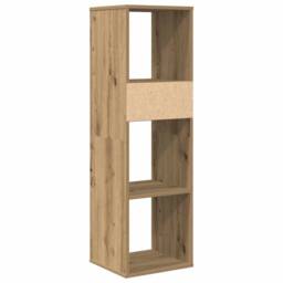 Berkfield Home Book Cabinet Artisan Oak 34x31x112 cm Engineered Wood in Brown - Size: 34 x 31 x 112 cm - thumbnail 6