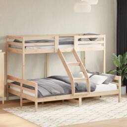 Berkfield Home Bunk Bed without Mattress 80x200/140x200 cm Solid Wood in Light Tan - thumbnail 2