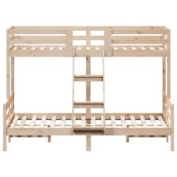 Berkfield Home Bunk Bed without Mattress 80x200/140x200 cm Solid Wood in Light Tan - thumbnail 4