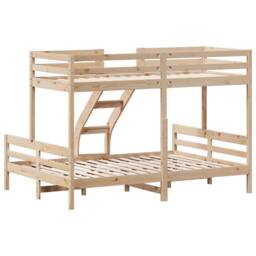 Berkfield Home Bunk Bed without Mattress 80x200/140x200 cm Solid Wood in Light Tan - thumbnail 6