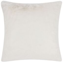 Paoletti Stanza Faux Fur Cushion in White - Size: 55 cm x 55 cm - thumbnail 1