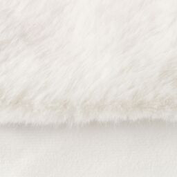 Paoletti Stanza Faux Fur Cushion in White - Size: 55 cm x 55 cm - thumbnail 5