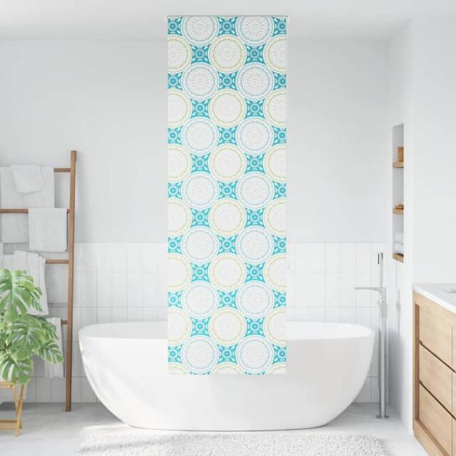 Berkfield Home Shower Roller Blind 70x240 cm Fabric Width 66 cm in Blue - image 1