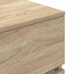 Berkfield Home Bedside Cabinet with 3 Drawers Sonoma Oak 39x35x65 cm in Brown - Size: 39 x 35 x 65 cm - thumbnail 9