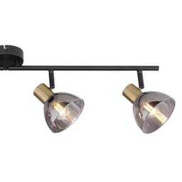 Netlighting Jay Ceiling Spotlight Bar Black Glass Shade 4x E14 - thumbnail 5